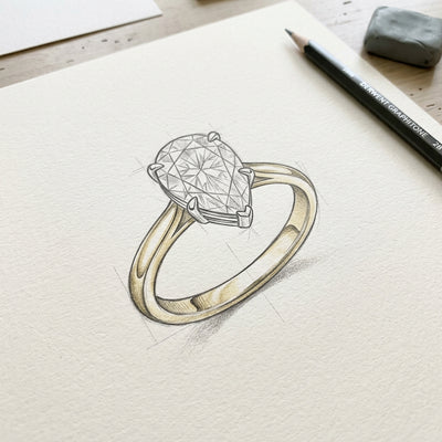 Aura Pear-Cut Diamond Ring media 7