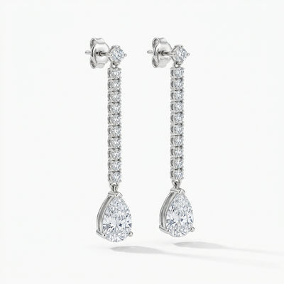 Bespoke Teardrop Diamond Earrings media 1