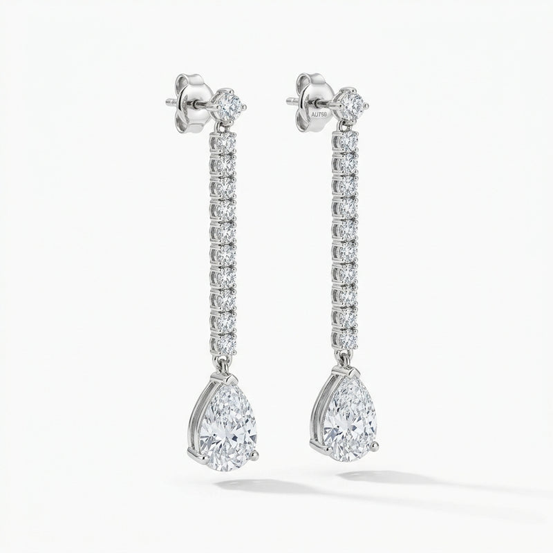 Bespoke Teardrop Diamond Earrings