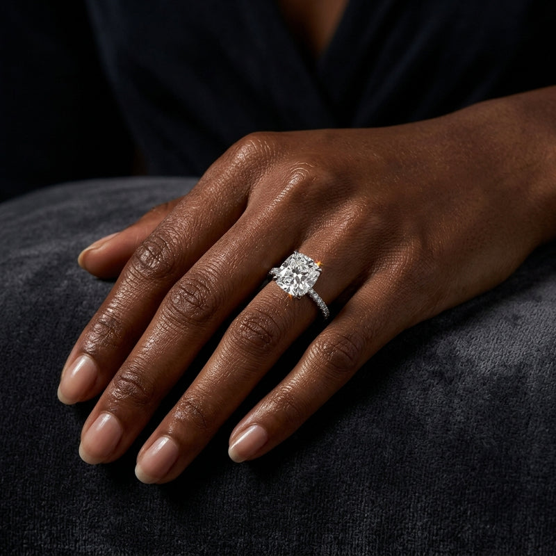 Solitaire Cushion-Cut Ring