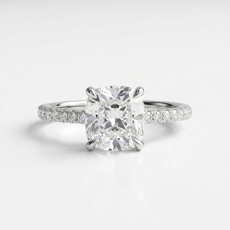 Solitaire Cushion-Cut Ring