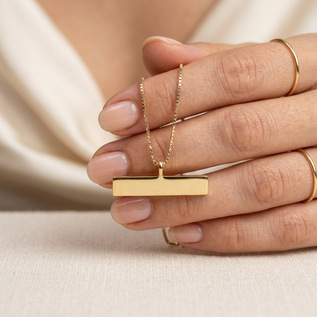 Minimalist Gold Drop Necklace