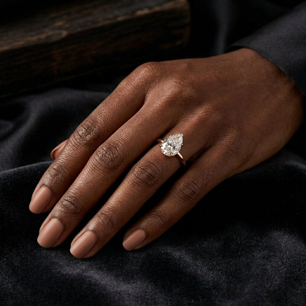 Model wearing Bespoke Ring