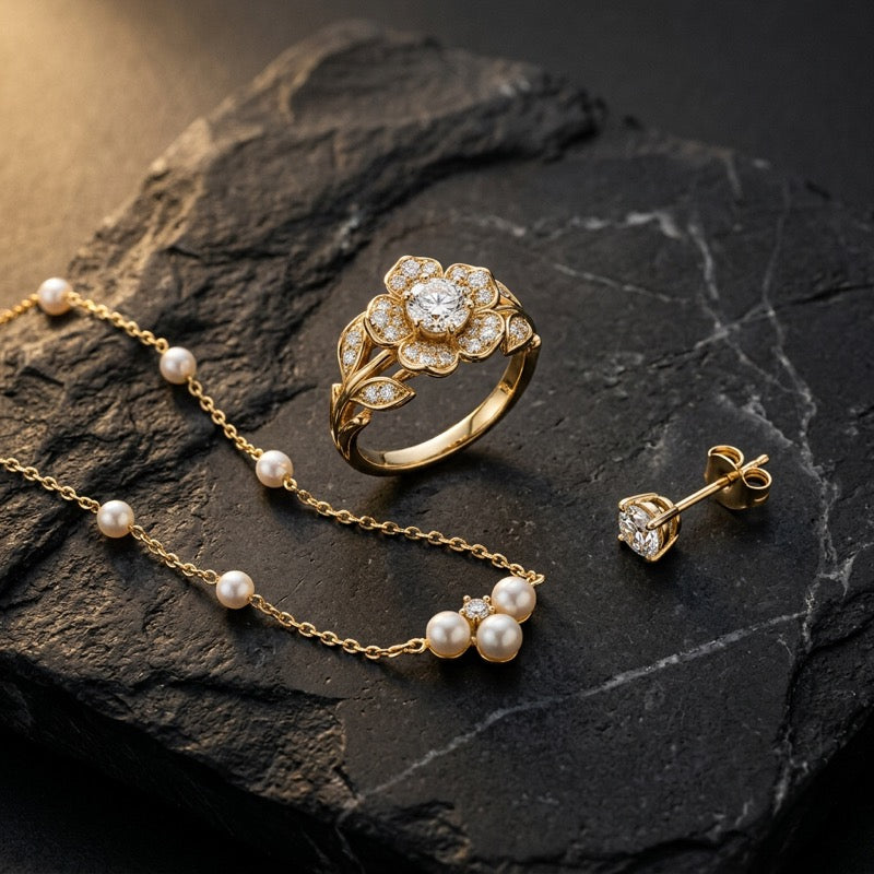 Jewelry showcase trail
